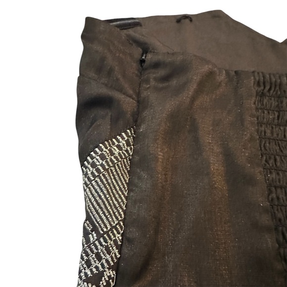 NWT! Urban Outfitters | Ecote Metallic Black Strapless Tube Dress | Size Medium - Picture 7 of 11